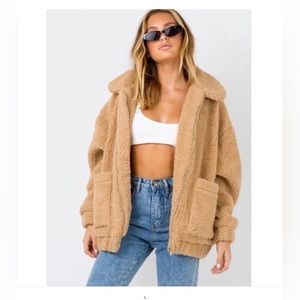 I.AM.GIA Pixie Teddy Sherpa Fleece Jacket Size L
